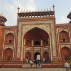 East gate into the Taj Mahal.